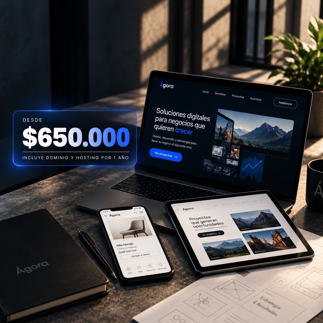 Digital product and web experience across multiple devices